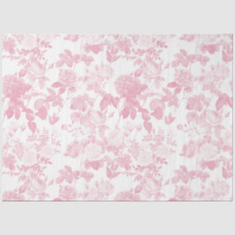 Papel De Seda Rosas Florais Brancos Rosa Padrão Chinoiserie