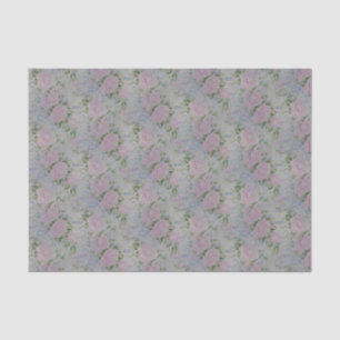 Papel De Seda Rosas Florais Rosadas Vintage