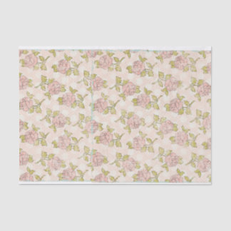 Papel De Seda Rosas Florais Vintage Desacoplamento de Chiques Po