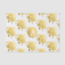 Rosas Monograma Custom Glam Dourado Brilhante com 