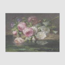 Papel De Seda Rosas no chão da floresta por Margaretha Roosenboo