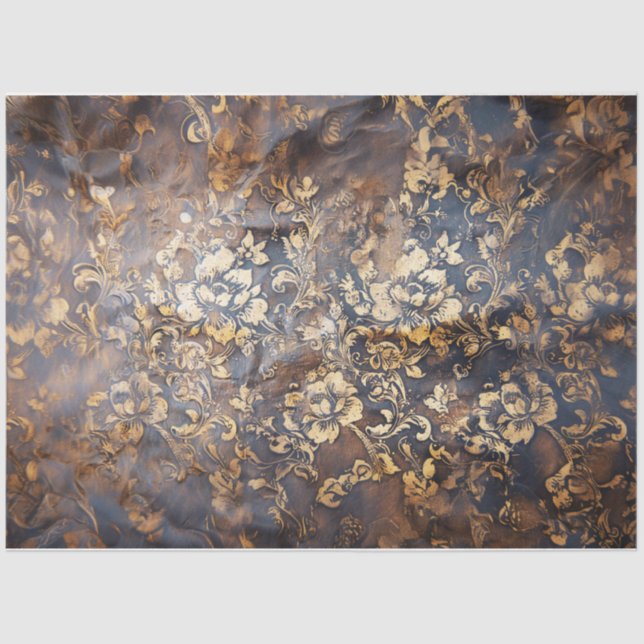 Papel De Seda Rosas ouros (Frente )