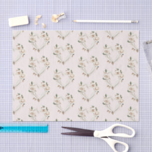 Papel De Seda Rosas Penugem Floral Coração Amor Romântico Rosa
