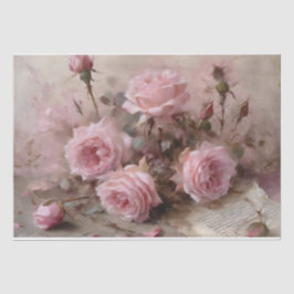 Papel De Seda Rosas Pink Elegantes