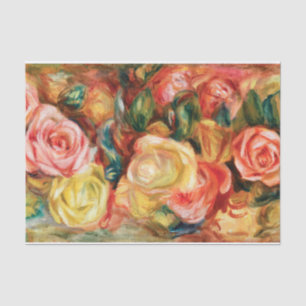 Papel De Seda Rosas por Pierre Auguste Renoir