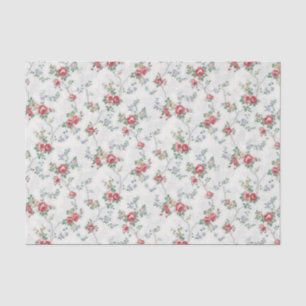 Papel De Seda Rosas Românticos de Coral Francês