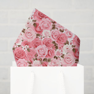 Papel De Seda Rosas Rosa