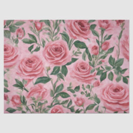 Papel De Seda Rosas Rosa