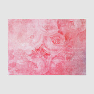 Papel De Seda Rosas Rosa Script Escrevendo Antiguidade