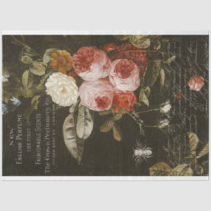 Papel De Seda Rosas Rosa Vintage e Desnuvem de Ephemera Perfume