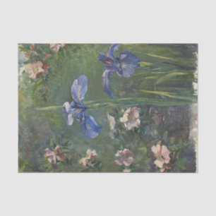 Papel De Seda Rosas Rosa Vintage e Roxos Roxos Bonito Floral