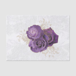 Papel De Seda Rosas Roxos bonito Floral