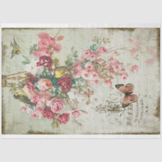 Papel De Seda Rosas Traînantes - Dissociação de Rosas e Pássaros