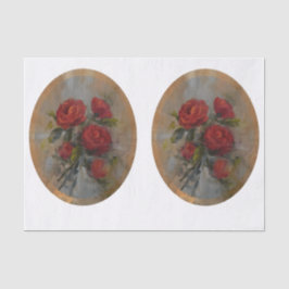 Papel De Seda Rosas Vermelhas DBL