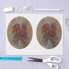 Papel De Seda Rosas Vermelhas DBL