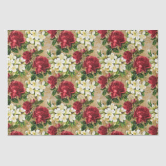 Papel De Seda Rosas Vermelhas Lírios Brancos Flores de Natal Vin
