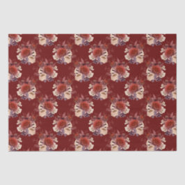 Papel De Seda Rosas vermelhas Românticas Floral