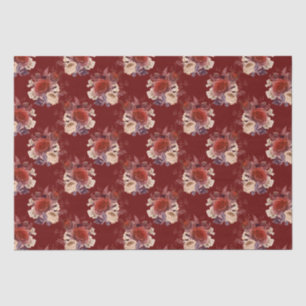 Papel De Seda Rosas vermelhas Românticas Floral