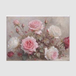 Papel De Seda Rosas Vermelhas, Rosa e Brancas Elegantes