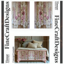 Rosas Vintage Shabby Chic em Madeira Decoupage A2R