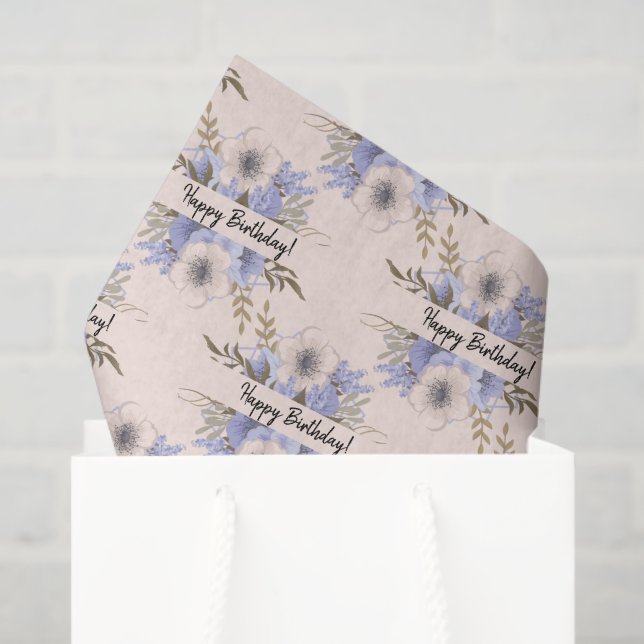 Papel De Seda Rosas Violet & Pastel personalizados (Sacola de presentes)