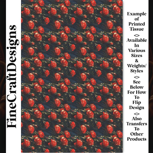 Papel De Seda Rosas Vitorianos do Carnaval Noir - Desligamento B (Criador carregado)