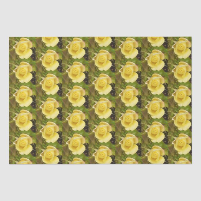 Papel De Seda Rosebud Amarela (Frente )
