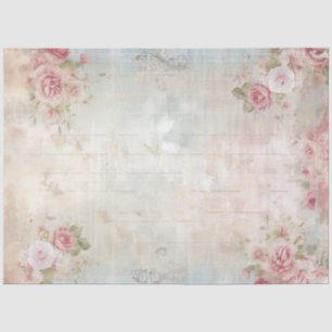 Papel De Seda Roseiras cor-de-rosa-chic efêmerera chic vintage