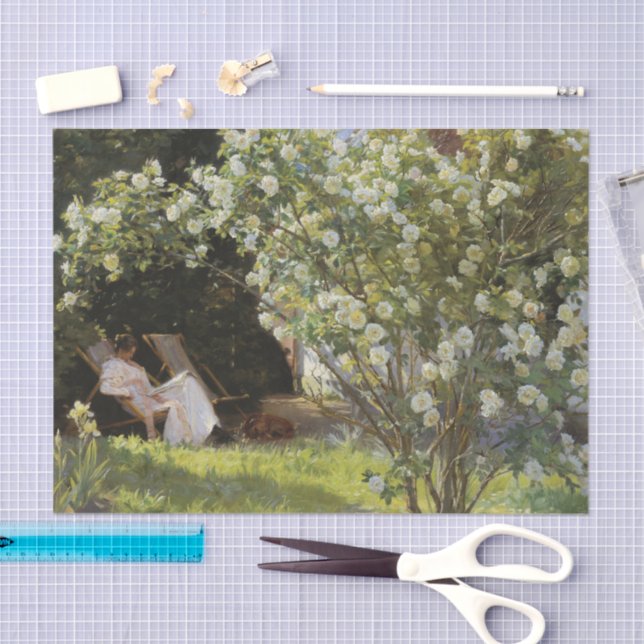 Papel De Seda Roses. Marie Krøyer seated in the deckchair (Arte )