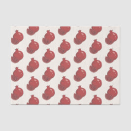 Papel De Seda Rosh Hashanah Red Pomegranates Estilo Grunge