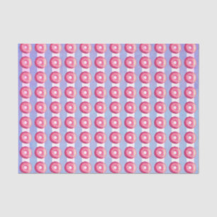 Papel De Seda Rosquinha Com Glacé Cor-De-Rosa E Garrafas Em Fit