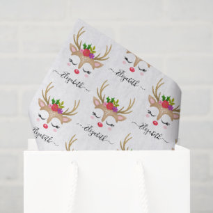 Papel De Seda Rosto de Rebelde de Natal Bonito Personalizado
