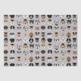 Papel De Seda Rosto do Cachorro de Graduação