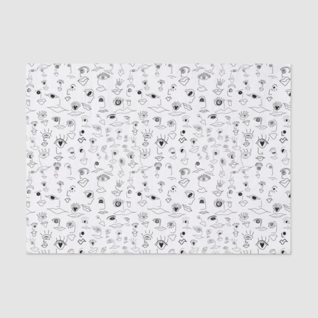 Papel De Seda Rostos (Frente )