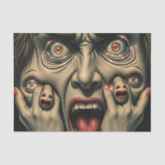 Papel De Seda Rostos surreais noturnos