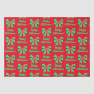 Papel De Seda Rottweiler Silhouette Vermelho Cão de Natal &Arco