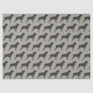 Papel De Seda Rottweiler Silhouettes Cinzas