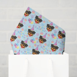 Papel De Seda Rottweiler Tissue Paper in Blue