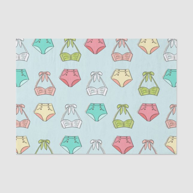 Papel De Seda Roupa íntima Maiô de Verão Banho (Frente )