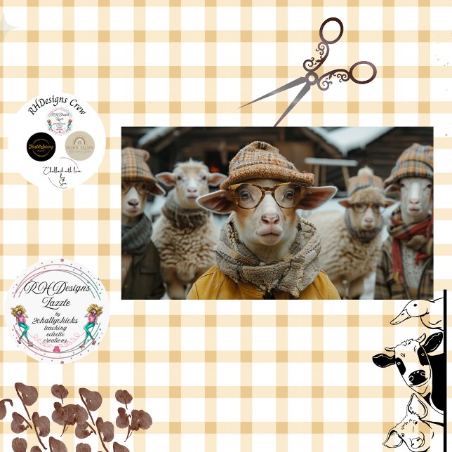 Papel De Seda Roupas e óculos de inverno para ovelhas desacoplad (Criador carregado)