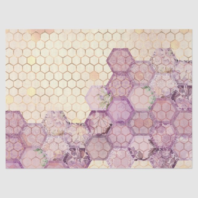 Papel De Seda Roxo Bee Series Design 2 (Frente )