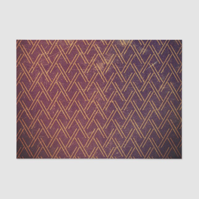 Papel De Seda Roxo Decorativo da Geometria do Padrão Texturizado (Frente )