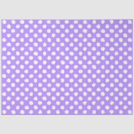Papel De Seda Roxo Divertido Com Bolinhas Brancas Irregulares