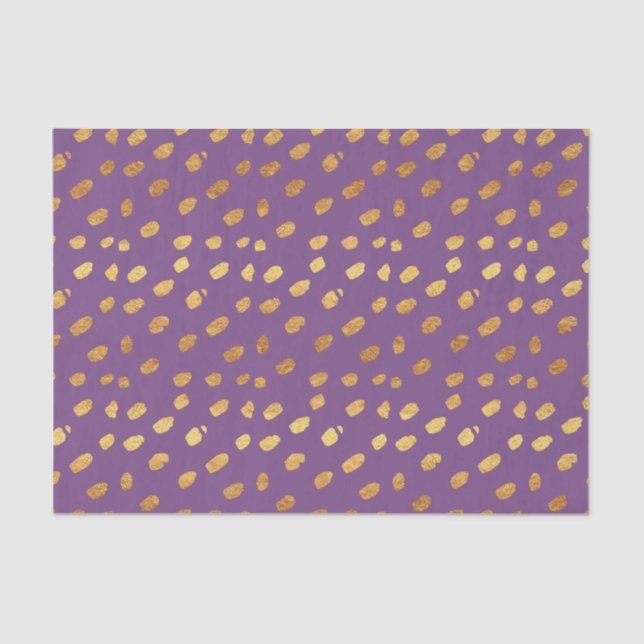 Papel De Seda Roxo e Dourado (Frente )
