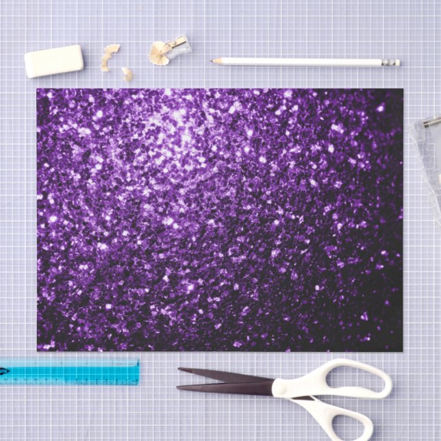Papel De Seda Roxo escuro brilho falso brilhos faíscas (Arte )