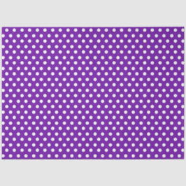 Papel De Seda Roxo Escuro com Bolinhas brancas