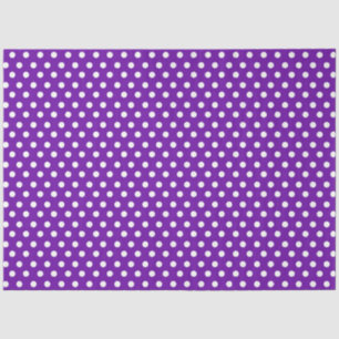 Papel De Seda Roxo Escuro com Bolinhas brancas