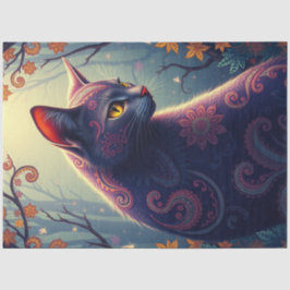 Papel De Seda Roxo Fantasy Cat
