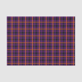 Papel De Seda Roxo Médio e Tartan Laranja 01