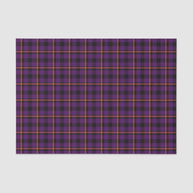 Papel De Seda Roxo Médio e Tartan Laranja 02 (Frente )